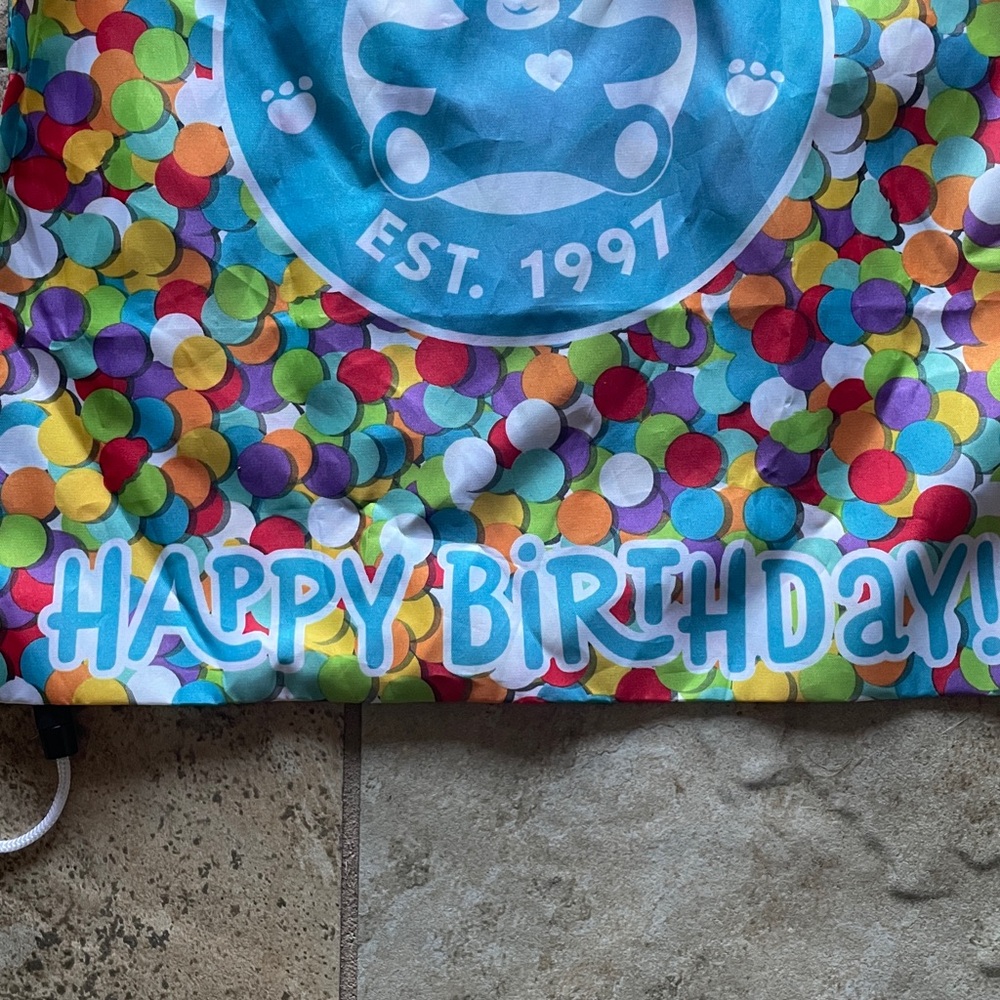 Build-A-Bear Happy Birthday Colorful Drawstring Bag - Picture 2 of 3